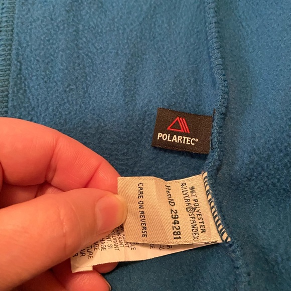 L.L. Bean women’s zipper fleece size large in teal blue. - Picture 3 of 5